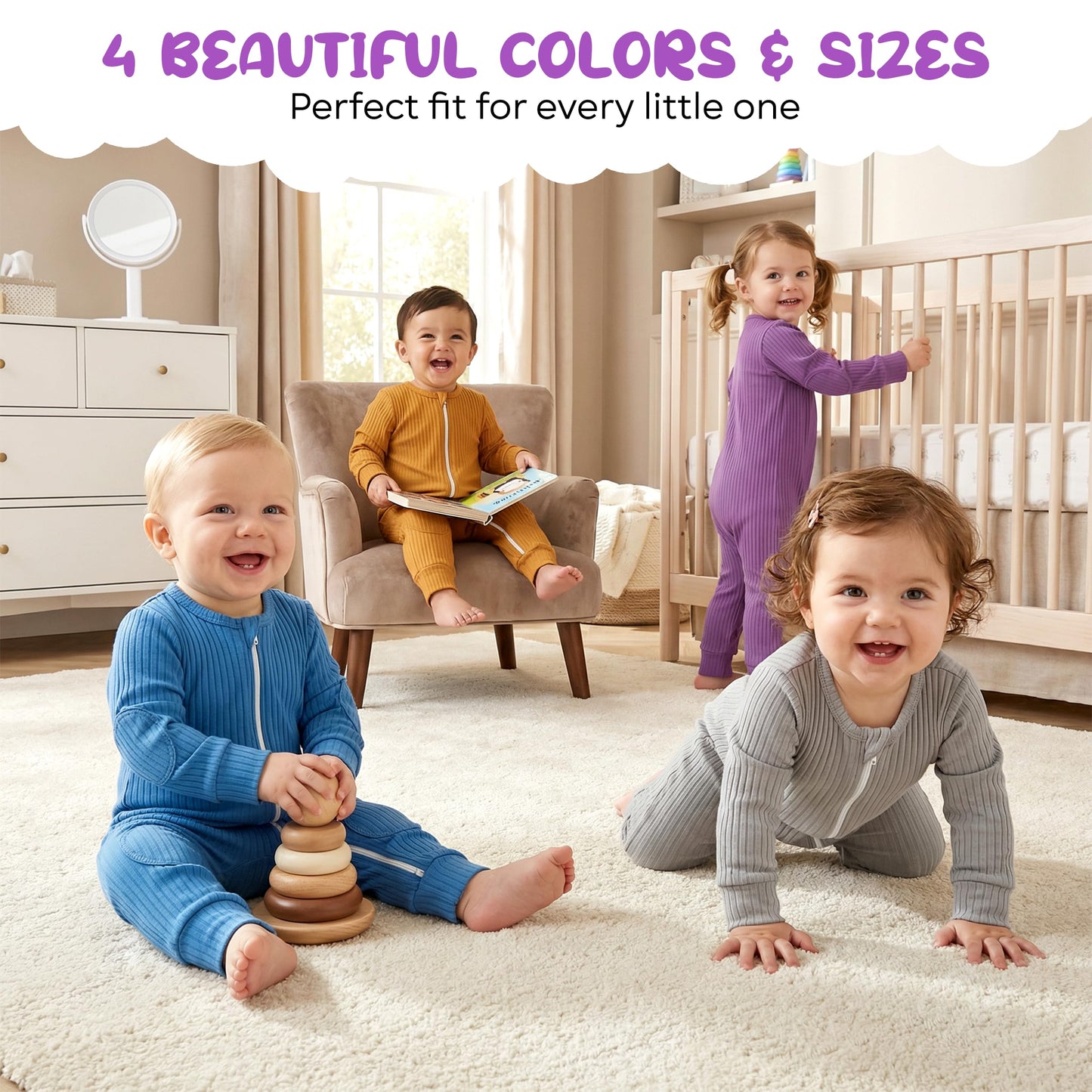 NurtureNauts rayon blend padded romper detail image