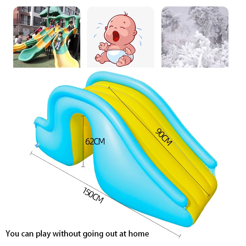 Inflatable Children's Ball Pool Slide Inflatable Pool Slide Strong Kids Slide for Outdoor Backyard above Ground Pool Garden