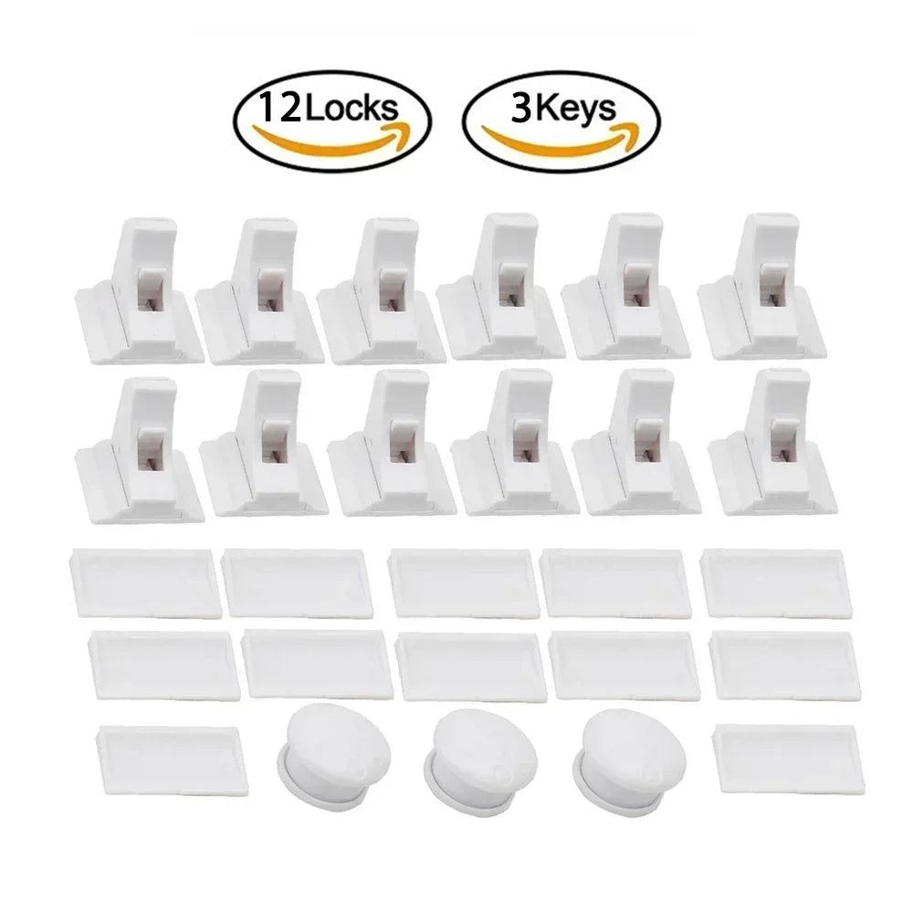 Magnetic Baby Safety Drawer Locks - No Drill Cabinet Protection