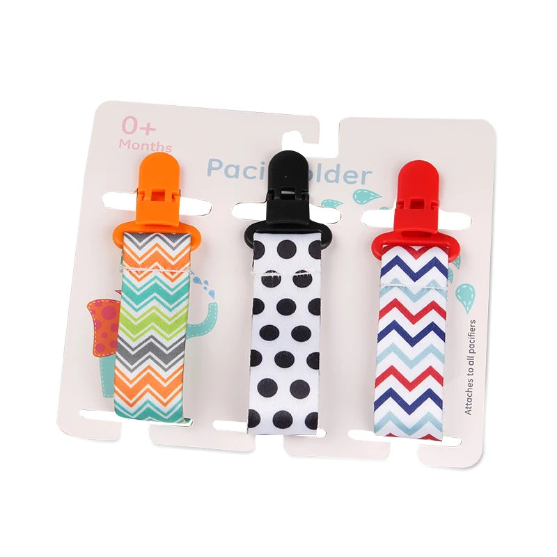 3-Pack Baby Pacifier Clips – Durable Soother Holder & Nipple Chain