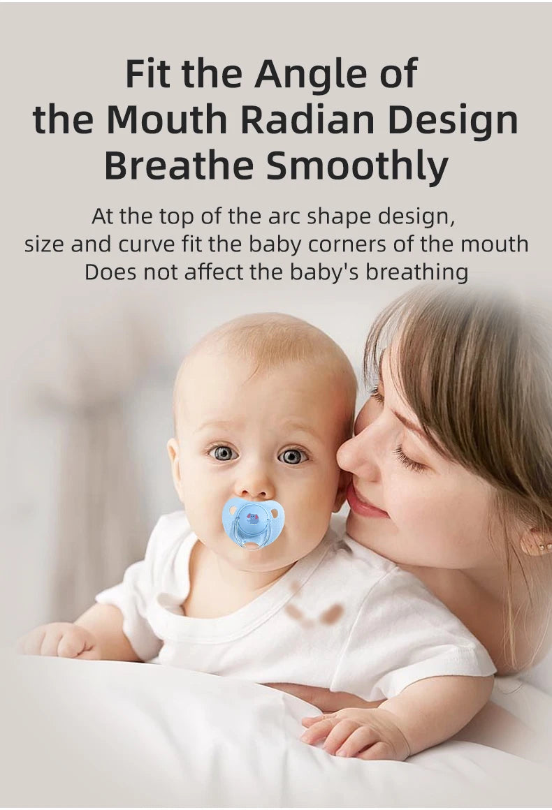 Premium Cartoon Silicone Baby Pacifier with Storage Box – Thumb Shape Soother for Newborns & Toddlers
