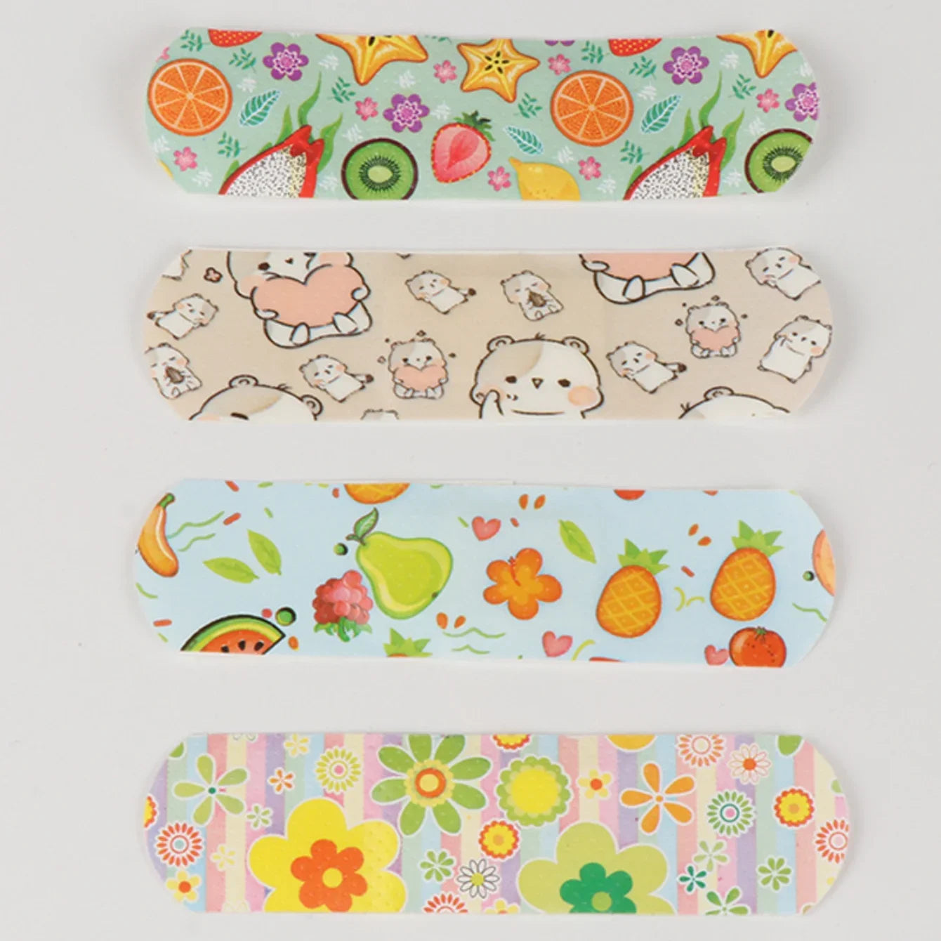 Kids Cute Cartoon Bandages Flexible Adhesive Animal Fruit and Happy Strips