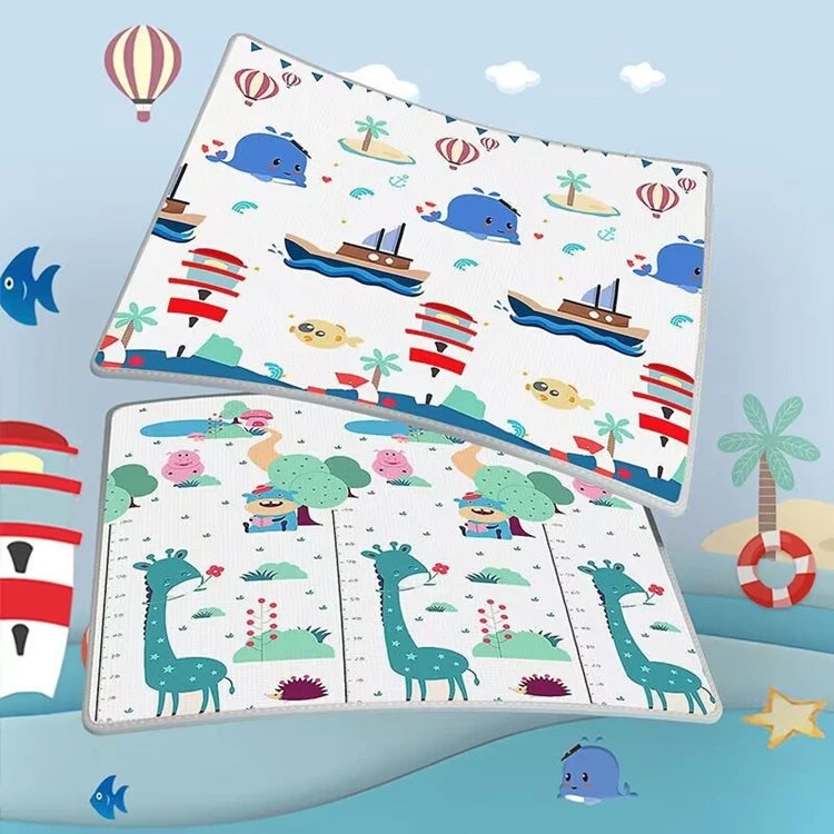Double Sided Educational Baby Play Mat – Large Foldable Foam Activity Rug | 5 Sizes, Safe Crawling Carpet for Kids & Toddlers