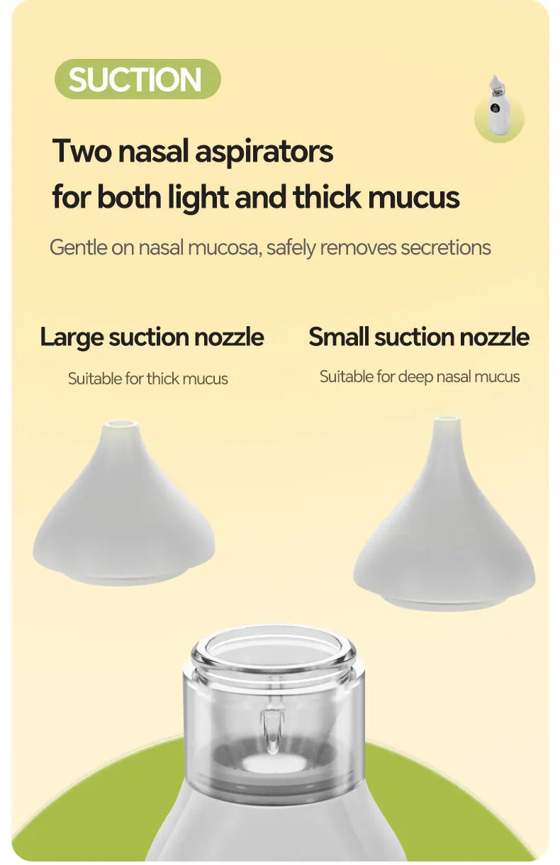Electric Baby Nasal Aspirator (Rechargeable) — 9 Levels, Anti-Backwash