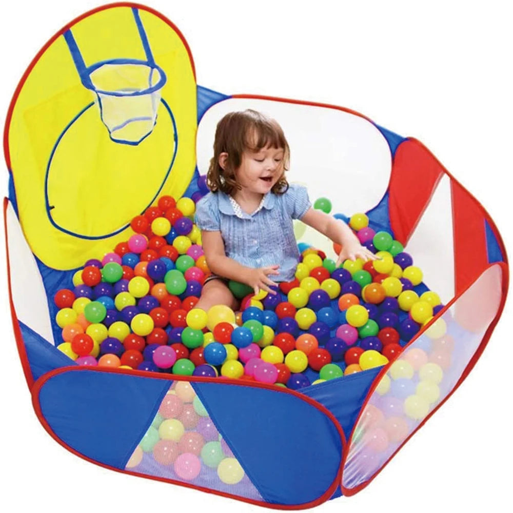 Foldable Kids Ball Pool Play Pen— Indoor/Outdoor (Balls Not Included)