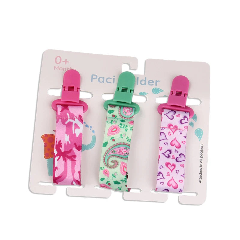 3-Pack Baby Pacifier Clips – Durable Soother Holder & Nipple Chain
