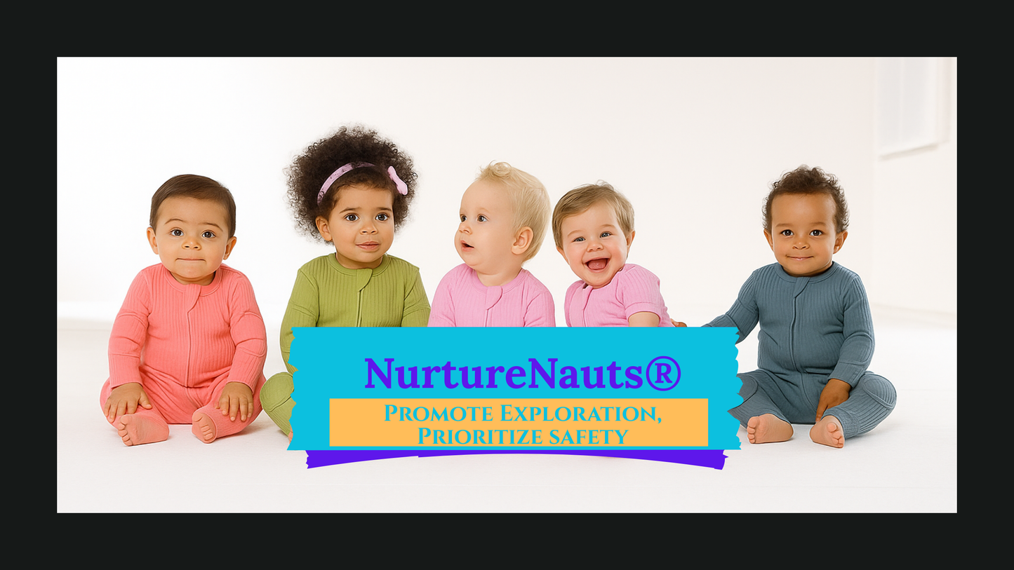 NurtureNauts® Baby Romper Onesie - 100% Cotton with Safety Features
