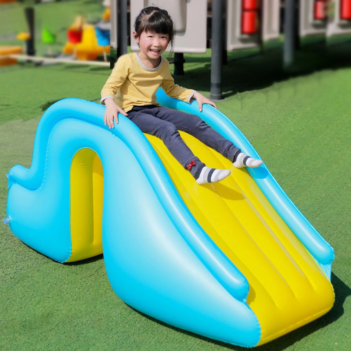 Inflatable Children's Ball Pool Slide Inflatable Pool Slide Strong Kids Slide for Outdoor Backyard above Ground Pool Garden