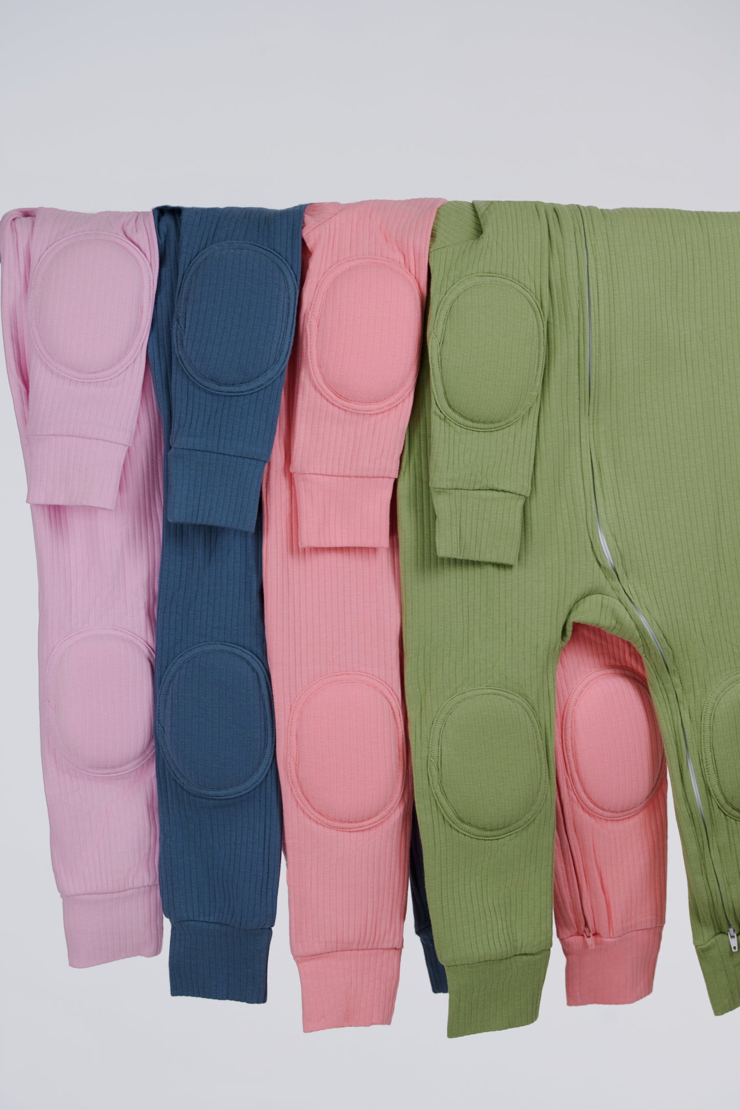 NurtureNauts® Padded Baby Romper, 100% Cotton, Elbow & Knee Pads, 2-Way Zipper for Crawling & Walking 18-24M