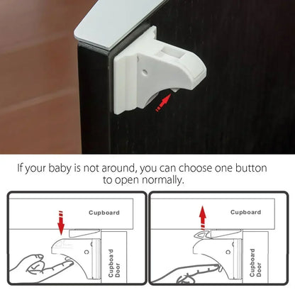 Magnetic Baby Safety Drawer Locks - No Drill Cabinet Protection