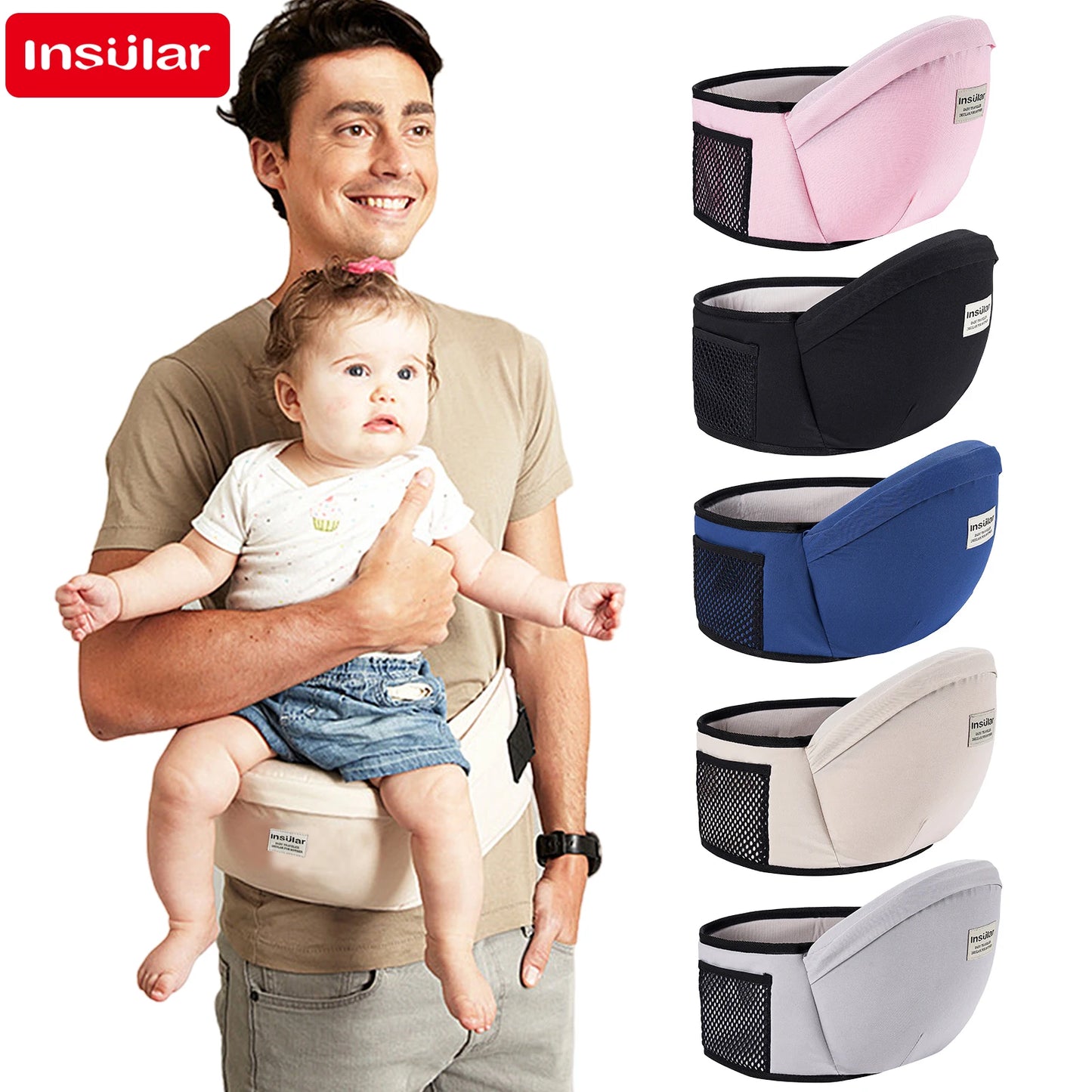 Baby Carrier Waist Stool with Hip Seat – Adjustable Sling & Backpack for Infants and Toddlers