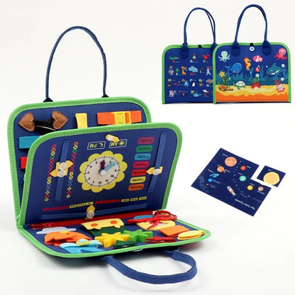 Montessori Busy Board Toys for Preschoolers – Sensory Development, Educational Travel Toys, and Fine Motor Skill Learning Gifts