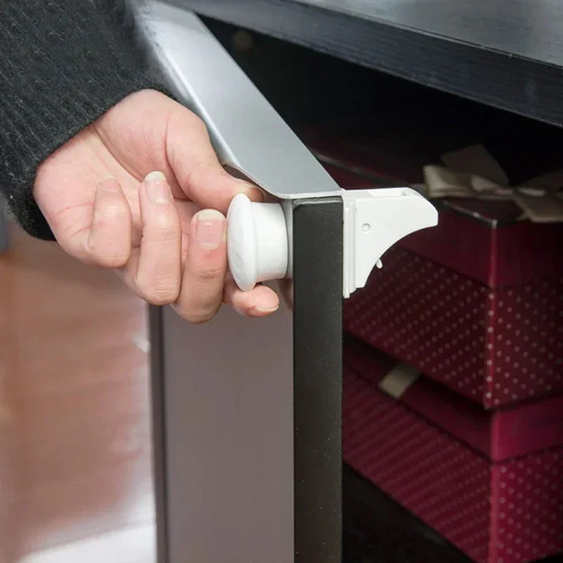 Magnetic Baby Safety Drawer Locks - No Drill Cabinet Protection