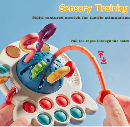 7-in-1 Montessori Baby Toys for 0-3 Years | Sensory Shape Sorter; Pull String Educational Game for Infants and Toddlers