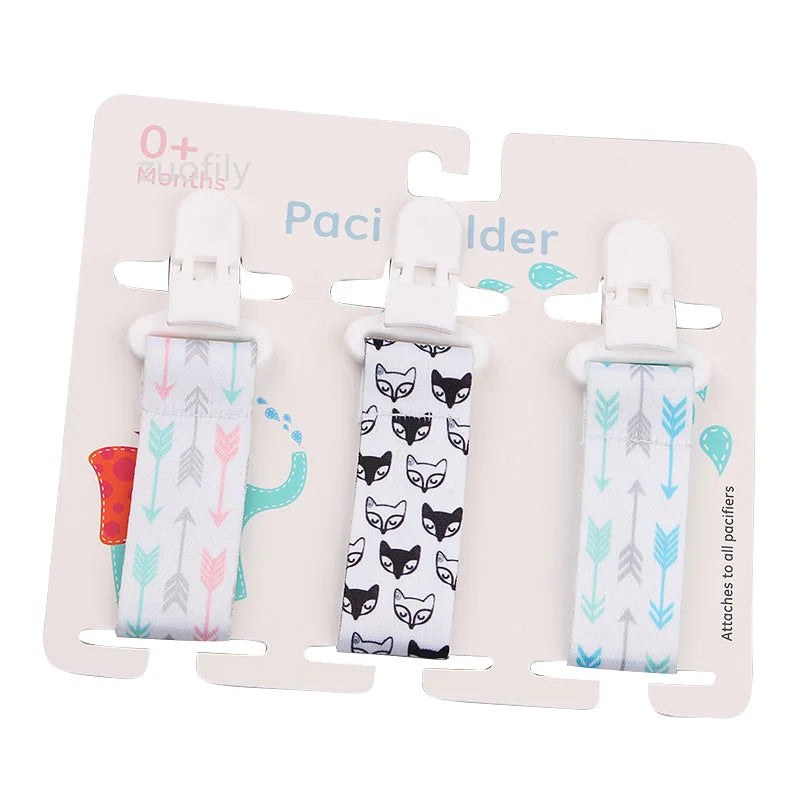 3-Pack Baby Pacifier Clips – Durable Soother Holder & Nipple Chain