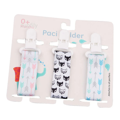 3-Pack Baby Pacifier Clips – Durable Soother Holder & Nipple Chain