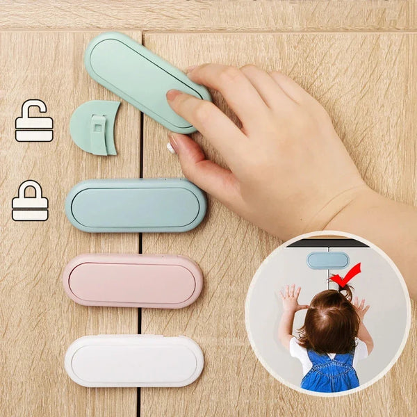 5-Pack Invisible Baby Safety Drawer Latches - Anti-Pinch Protection