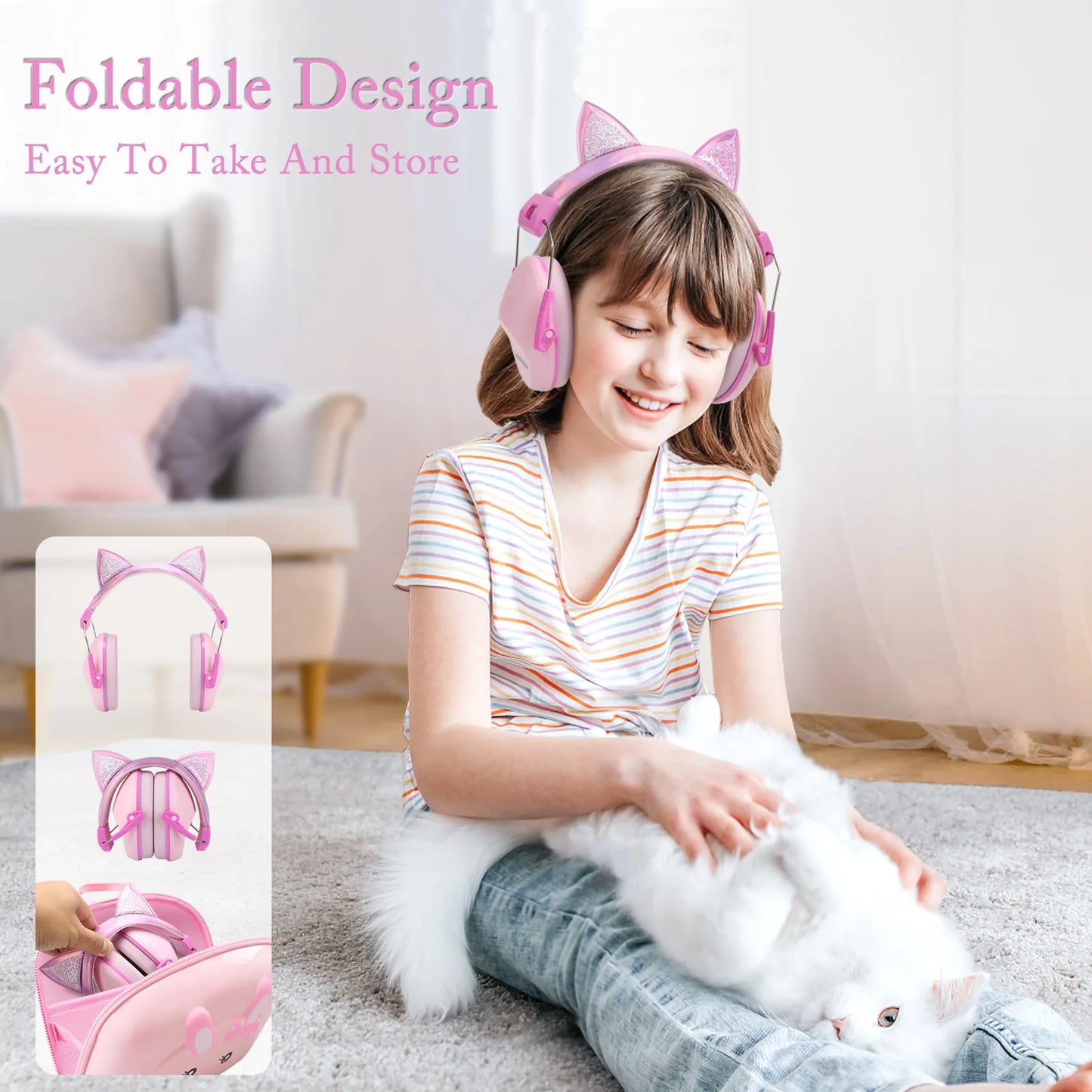 Cute Children Anti-Noise Earmuffs Noise Reduction Headphones