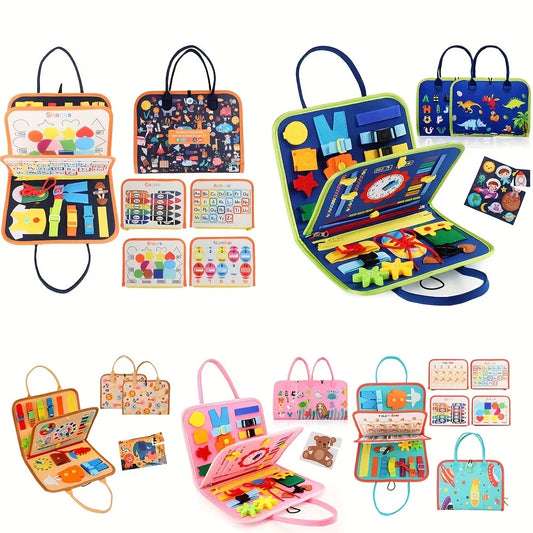 Montessori Busy Board Toys for Preschoolers – Sensory Development, Educational Travel Toys, and Fine Motor Skill Learning Gifts