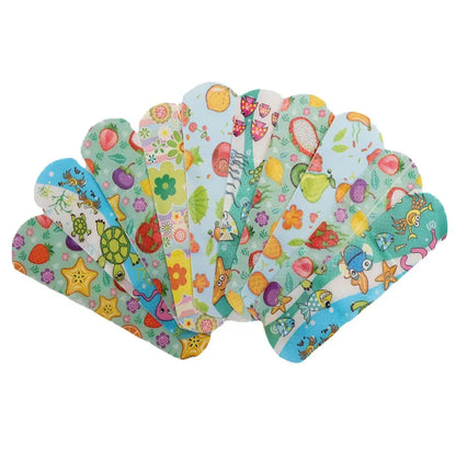 Kids Cute Cartoon Bandages Flexible Adhesive Animal Fruit and Happy Strips