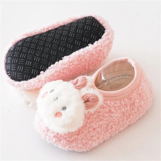 Baby First-Walker Shoes — Anti-Slip, Warm Fabric (Unisex | Sizes S–L)