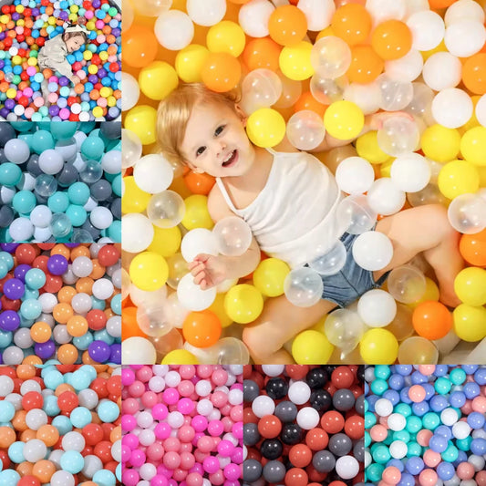 100-Piece Colorful Ball Pit Balls - Safe Plastic Play Balls for Kids