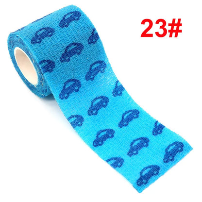 Animal Print Self-Adhesive Wrap for Kids — 2.5 cm / 5 cm (1.9 m roll, stretches to ~4.5 m)