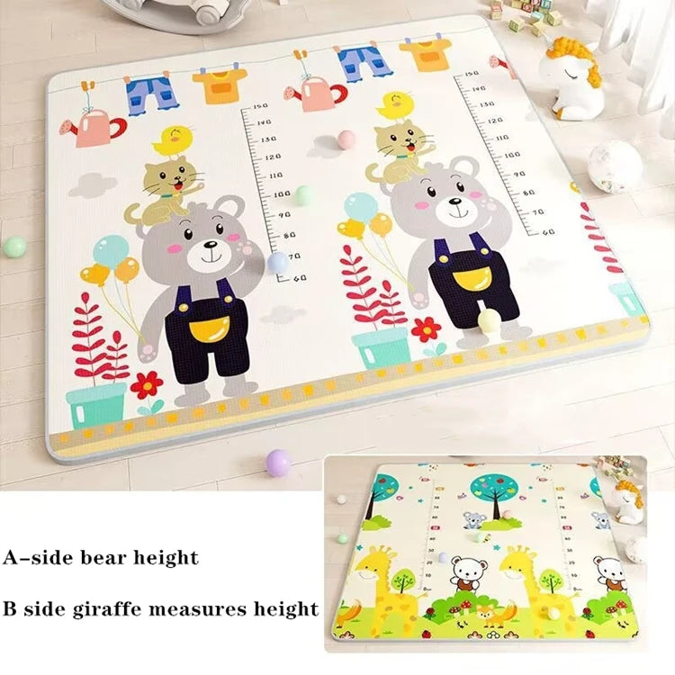Double Sided Educational Baby Play Mat – Large Foldable Foam Activity Rug | 5 Sizes, Safe Crawling Carpet for Kids & Toddlers