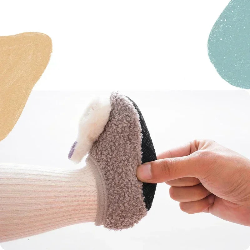 Baby First-Walker Shoes — Anti-Slip, Warm Fabric (Unisex | Sizes S–L)