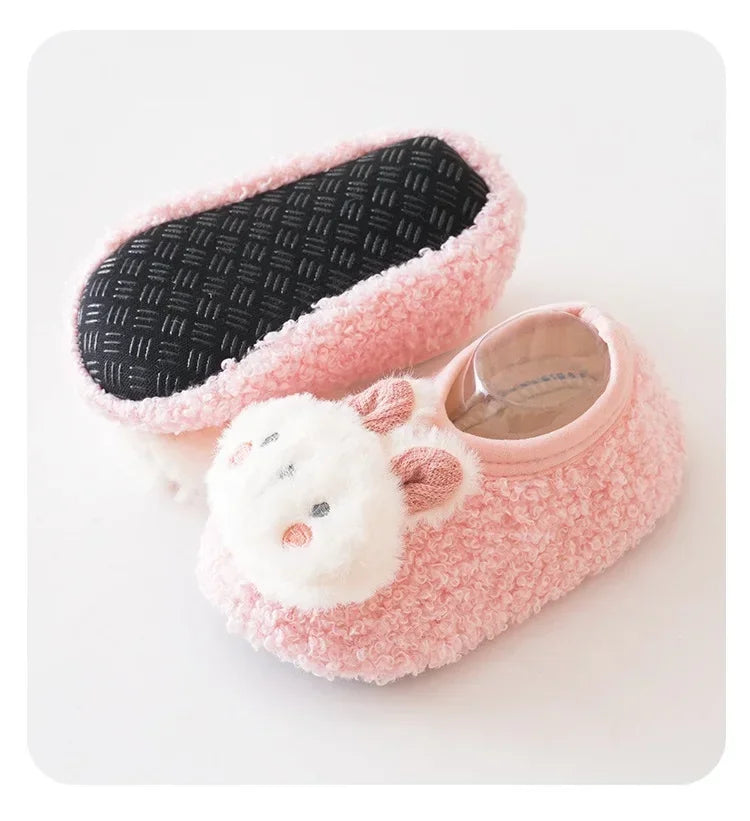 Baby First-Walker Shoes — Anti-Slip, Warm Fabric (Unisex | Sizes S–L)