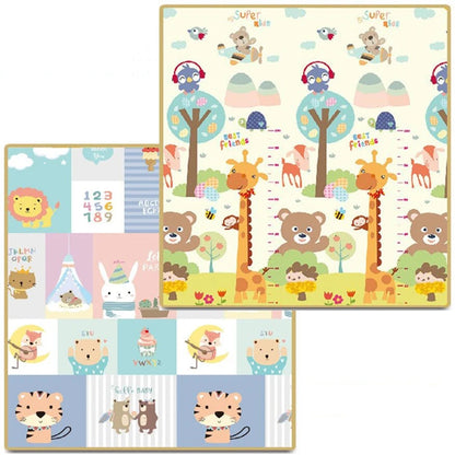 Double Sided Educational Baby Play Mat – Large Foldable Foam Activity Rug | 5 Sizes, Safe Crawling Carpet for Kids & Toddlers