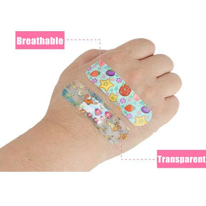 Kids Cute Cartoon Bandages Flexible Adhesive Animal Fruit and Happy Strips