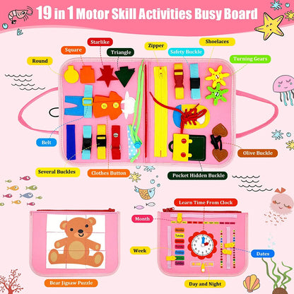 Sensory Tactile Math Developmental Education Toy Montessori Busy Board Life Skills Fine Motor Learning Activities Toys for Kids