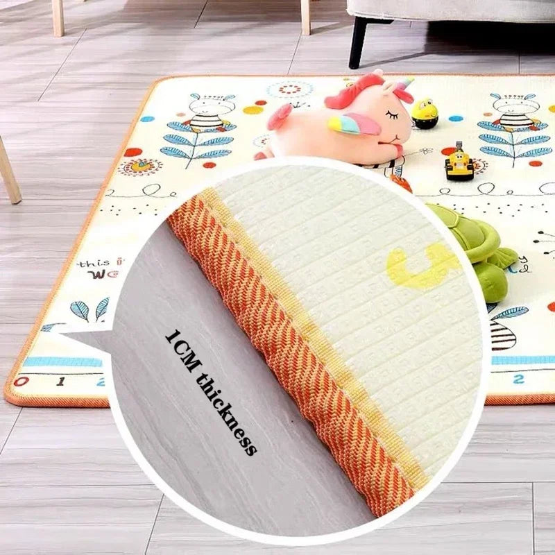 Double Sided Educational Baby Play Mat – Large Foldable Foam Activity Rug | 5 Sizes, Safe Crawling Carpet for Kids & Toddlers