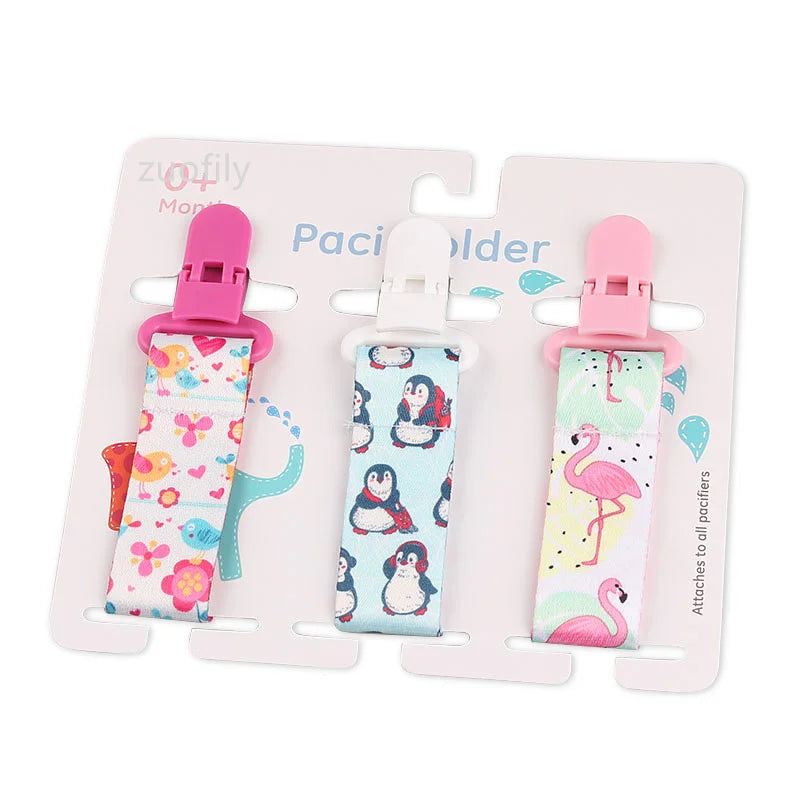 3-Pack Baby Pacifier Clips – Durable Soother Holder & Nipple Chain