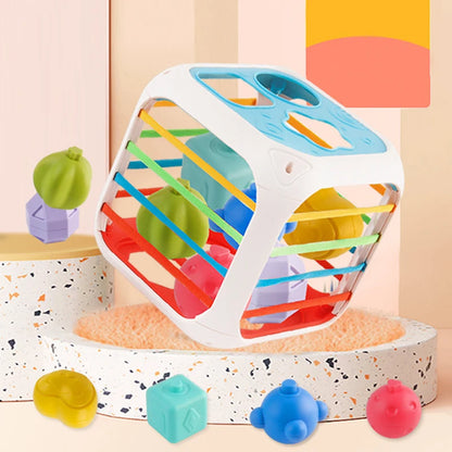 7-in-1 Montessori Baby Toys for 0-3 Years | Sensory Shape Sorter; Pull String Educational Game for Infants and Toddlers