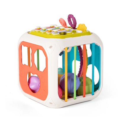 7-in-1 Montessori Baby Toys for 0-3 Years | Sensory Shape Sorter; Pull String Educational Game for Infants and Toddlers