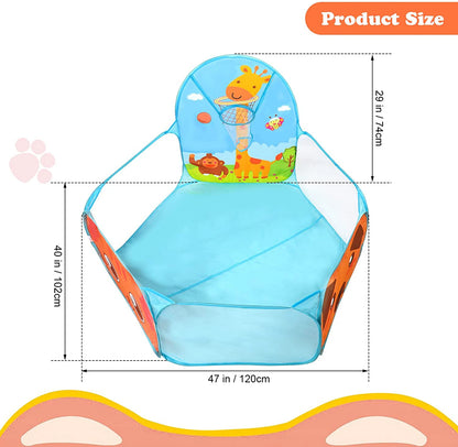 Foldable Kids Ball Pool Play Pen— Indoor/Outdoor (Balls Not Included)