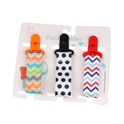 3-Pack Baby Pacifier Clips – Durable Soother Holder & Nipple Chain