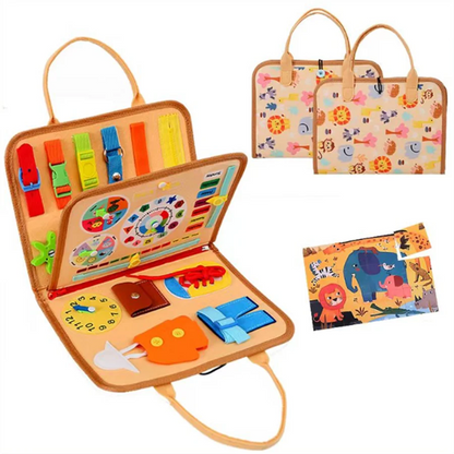 Montessori Busy Board Toys for Preschoolers – Sensory Development, Educational Travel Toys, and Fine Motor Skill Learning Gifts