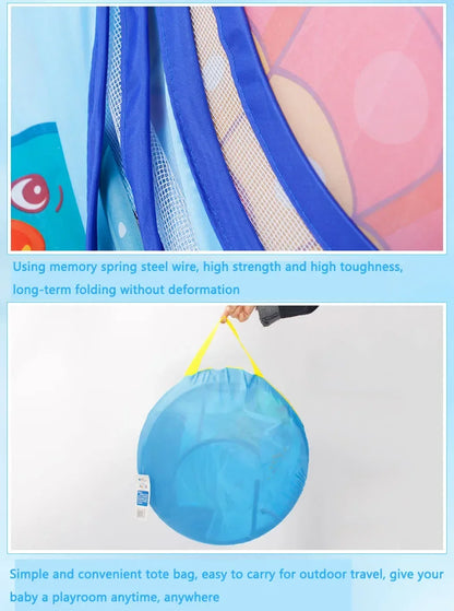 3-in-1 Kids Play Tent with Tunnel & Ball Pit — Foldable, Water-Resistant (Ages 3–6)
