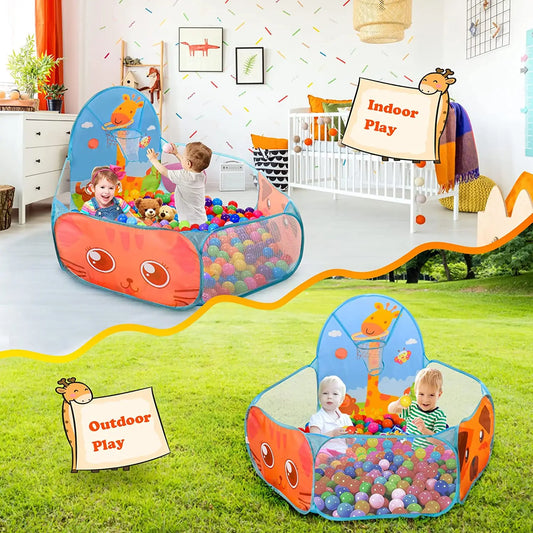 Foldable Kids Ball Pool Play Pen— Indoor/Outdoor (Balls Not Included)