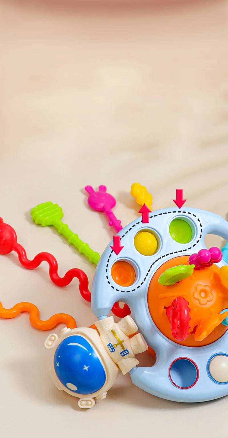 7-in-1 Montessori Baby Toys for 0-3 Years | Sensory Shape Sorter; Pull String Educational Game for Infants and Toddlers