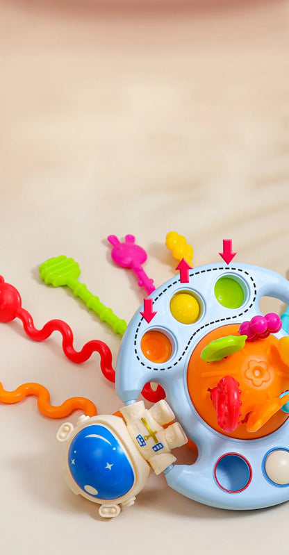 7-in-1 Montessori Baby Toys for 0-3 Years | Sensory Shape Sorter; Pull String Educational Game for Infants and Toddlers