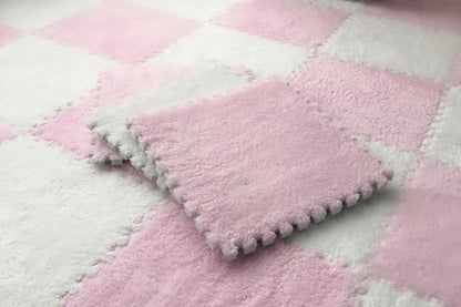 Warm Plush Floor Tiles – Interlocking Play Mat Puzzle Carpet for Babies, Kids, Pets & Exercise Areas