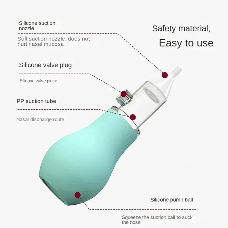 Manual Baby Nasal Aspirator (Syringe/Irrigator) — Soft Silicone Tip