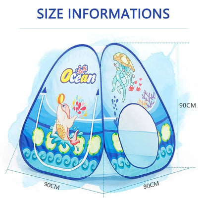 3-in-1 Kids Play Tent with Tunnel & Ball Pit — Foldable, Water-Resistant (Ages 3–6)