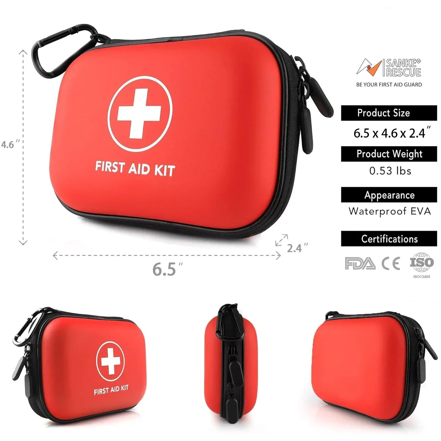 Compact First Aid Kit — 103 Pieces + EVA Case