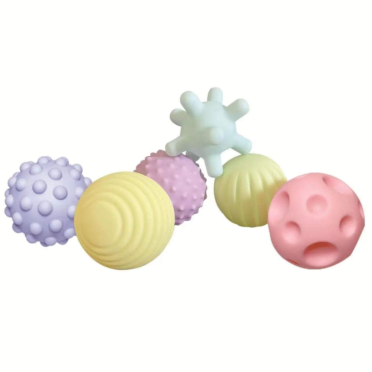 6 PCS Baby Toys Sensory Balls and Bath Time Set For Children