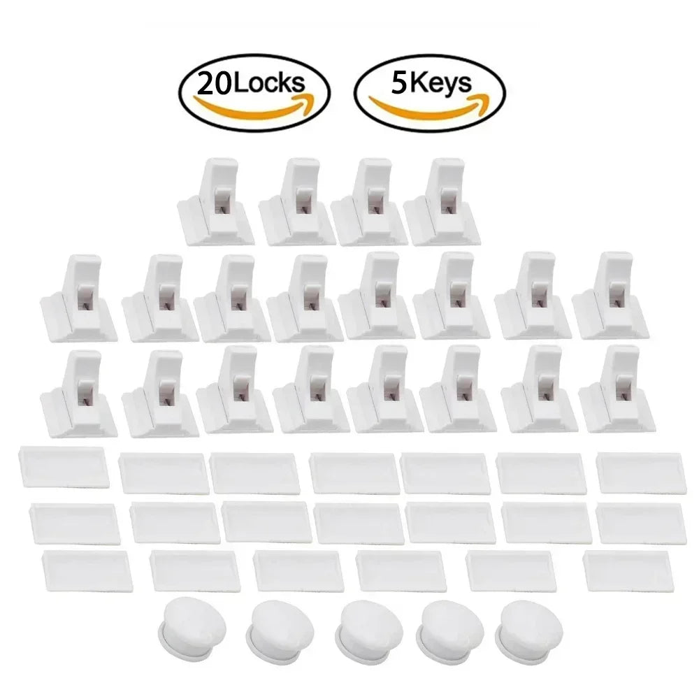 Magnetic Baby Safety Drawer Locks - No Drill Cabinet Protection